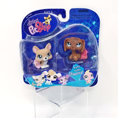 Littlest Pet Shop Portable Pets Gift Set Persian Cat Yorkie Terrier Dog pink NEW