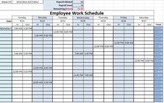 how to make a work schedule with excel