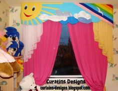Cool curtain design for kids room windows, cool kid curtain style Занавески Для Детской Комнаты, Стили Занавесок, Дизайн Занавеса, Фартук Для Учителя, Детская Церковь, Узоры На Занавесках, Наборы Для Ванной, Небольшие Коттеджи, Шторы