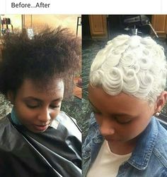 Gorgeous Curls And Waves Via Salon Mm Read The Article Here Http Transformationtuesday These Platinum Pin Curls Are Stunning By Brown Black Foxy Queen With Blonde Hair