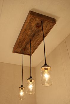 Yess Bathroom Lights rustic light fixture made with mason jars and old pallets Yess Bathroom Lights rustic light fixture made with mason jars and old pallets