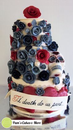 Till Do Us Part Skull Wedding Cake Dame Till Do Us Part