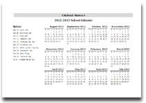 elementary school calendar templates