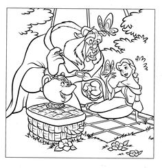 Princess Belle Disney Halloween Coloring Pages