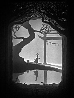 shadow box paper cut