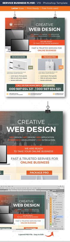 Business Flyer Poster Magazine Template Business flyers, Template