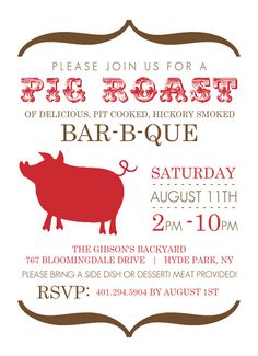 32 best pig roast invitations images on pinterest invitations
