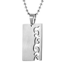 Tigres Ojo Colgante Collar 20 pulgadas Placa de Plata Cadena Corazón Angel Star lágrima