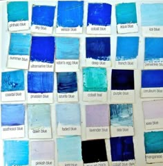 Blue Teal, Purple, French Blue, Prussian Blue, Deep Blue, Coastal, Faded