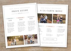 price list template
