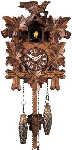 BuGu-MM Vintage Decorative Clock Hanging Wood Cuckoo Clock Farmhouse Home D/écor