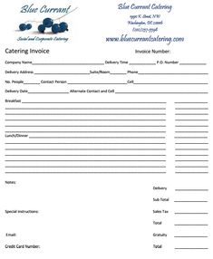 30 best catering invoice templates images invoice sample free catering receipt template