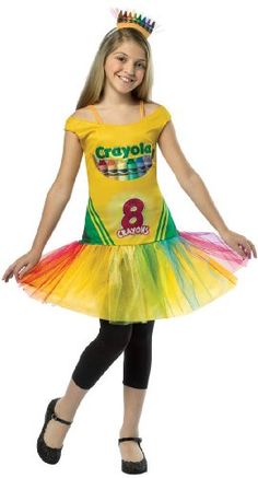 crayola crayon box tutu dress tween costume is colorfully cute with its tutu dress and crayon headband this halloween will be a box of fun with this bright - Fun Teenage Halloween Costumes crayola crayon box tutu dress tween costume is colorfully cute with its tutu dress and crayon headband this halloween will be a box of fun with this bright - Fun Teenage Halloween Costumes