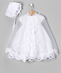 Flowers Plant Christening Lace Tutu Baby Embroidery Gown Baptism Dress with Cape