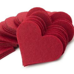Summer-Ray 100 Felt Heart Laser Cutout Scrapbooking Embellishment Assorted Color