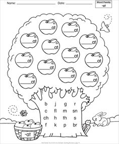 Best At Word Family Images Sight Words Literacy Activities Word Family Template Short Vowel At Word Family Tree Writing