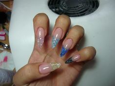 Love The Nails Crushed Seashell Pinterest Crushed Seashell Stiletto