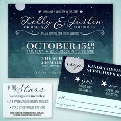 Love Written In The Stars Wedding Invitation By Projectcottageink 25 00 Love Written In The Stars Wedding Invitation By Projectcottageink 25 00