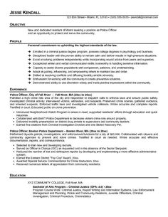 police officer sample resumes