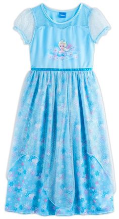 Gown Disney Frozen Elsa Winter Snowflakes Flannel Granny Nightgown