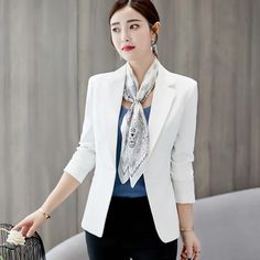 EDC Work Office Blazer One Button Jacket for Women and Petite Open Front Blazer Korean Style Cardigan Officewear with Pocket