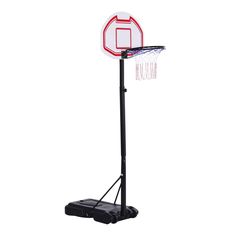 FREE STANDING BASKETBALL NET HOOP BACKBOARD WITH ADJUSTABLE STAND SET ON WHEELS