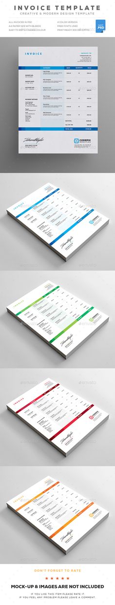 90 best Invoices images on Pinterest Invoice template, Invoice