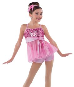 NWT CANDY PINK LEOTARD JAZZ BALLET BUBBLE LACE ROSE RUFFLE CHILD SIZES