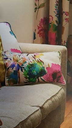 Prestigieux Sundance Cascade Bleu//en coton vert imprimé Coussins