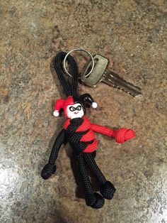 Fait à la main Panda Paracord Buddy Keyfob keyring