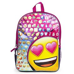 Emoji Rainbow Poo 16 inch Backpack School Bag Tote