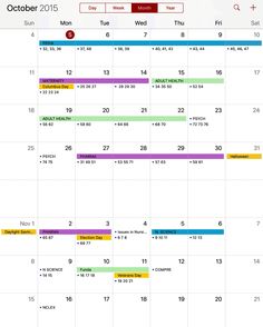 study calendar