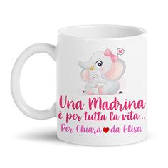 Tazza Mug 11 oz Sarai Il Mio Padrino Personalizzata con Nome Bambino o Padrino di Battesimo Topolino Baby!