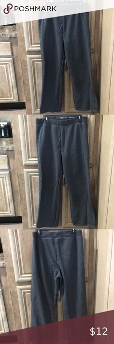 Womens LT HEATHER GRAY SWEAT PANTS Ribbed Elast Waist /& Cinched Legs L 12-14