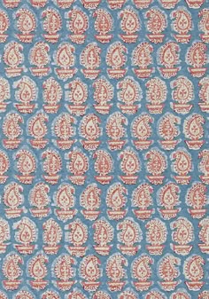 GADA PAISLEY, Red and Blue, AT78786, Collection Palampore from Anna French