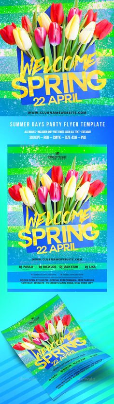 Spring Flyer template, Club flyers and Font logo - spring flyer template Spring Flyer template, Club flyers and Font logo - spring flyer template