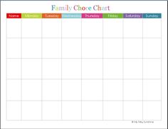 chores charts for families