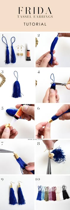 Our gyspy is showing after finding this DIY tassel earring tutorial from @honestlywtf. We want one in every color! (click through for tutorial)