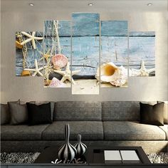 Stampa su Tela Stampe su Canvas Quadro Murale Conchiglia Stella Marina Decorazione della Casa Pittura Senza Cornice Tela Pittura Murale
