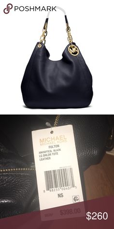 $158 MICHAEL KORS Fulton Flap Continental Black Leather Clutch Wallet Bag NWT | Deals | Pinterest | Michael kors fulton, Clutch wallet and Fulton
