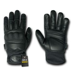 Black Leather D-3A Leather Tactical Usmc Us Military Airsoft Paintball Gloves