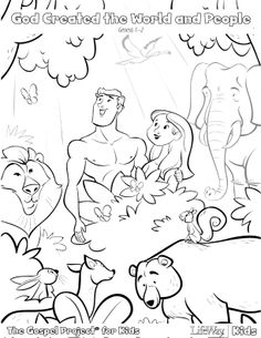 adam and eve garden of eden free printable coloring page free