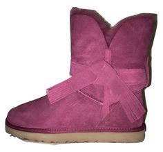 ugg australia womens burgundy classic mini crystal diamond boots ugg size 11 womens