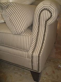 14 Best Striped Sofa Images On Pinterest Diy Ideas For Home This Is What Our New Couch And Love Seat Look Like Latest Challenge Striped Sofaticking