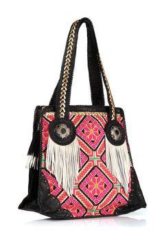 Indian Handmade Vintage étnica Bandolero Cartera Bolso de embrague de hilo Hipi Boho Gitano