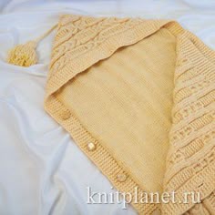 Планета Вязания | Конверт для новорожденного спицами. Подробный мастер-класс по вязанию.