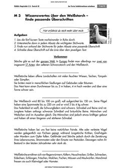 Sachtexte - Arbeitsblätter für Deutsch | meinUnterricht