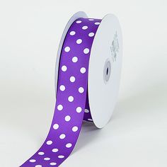 40 yds 3//8/" Pink /& Purple Dots /& Solids Grosgrain Ribbon Lot