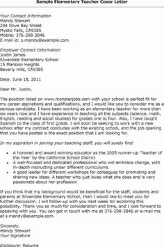 13 best teacher cover letters images on pinterest cover letter for
