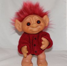 5/" Russ Troll Doll HEART SWEATER GIRL Rare NEW IN ORIGINAL WRAPPER